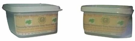 Islands Earth Gray Root Cover Up Powder (Black). All Natural Herbal Formula. 2 P