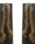 Islands Earth Original Buttons Earrings Black Brown 2.5" Lx 1/2" W. Faux Leather