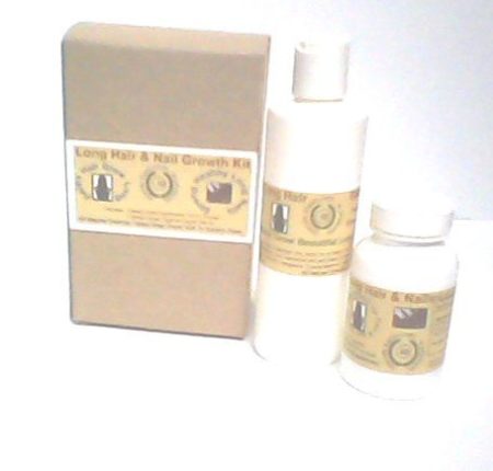 Long Fast Hair & Nail Speed Growth Support Kit. All Natural Herbal Formula. Includes 120ml POWDER Supplement and 6 oz Hair scalp OIL. An Islands Earth Original Product.