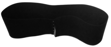 Man Boob Smoother 4.75" Wide Elastic (Black SMALL Fits Size 34"A to 37B)