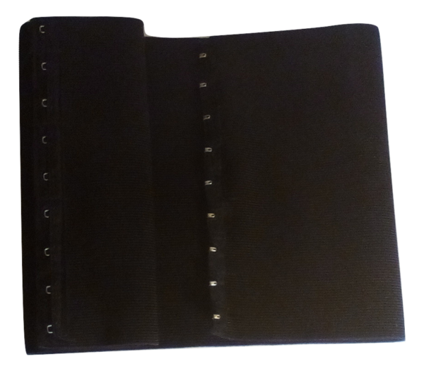Man Back Fat Smoother 4.75" Wide Elastic (BLACK LARGE Fits Size 41" to 43")